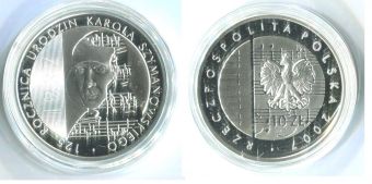 Польша 10 злотых 2007 Шымановский