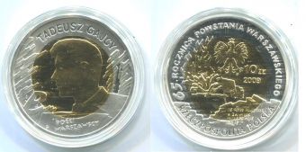 Польша 10 злотых 2009 Тадеуш Гайцы