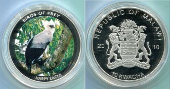 Малави 10 Квача 2010 Хищные Птицы Орел Гарпия