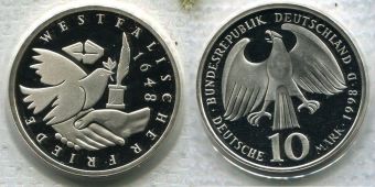 10 Марок Германия 1998 Вестфальский мир