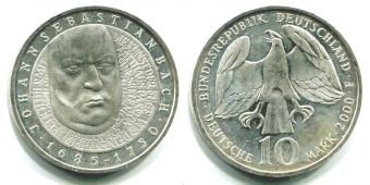 10 Марок Германия 2000 Бах