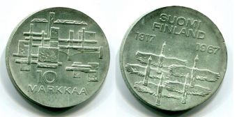 10 Марок Финляндия 1967 Независимость