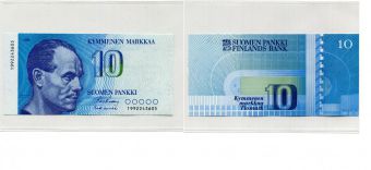 Финляндия 10 Марок 1986 Серия 199 Пресс