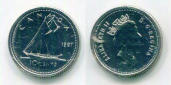 Канада 10 Центов 1997 год