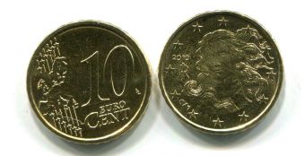Италия 10 центов 2010