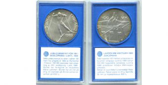 100 Марок Финляндия 1989 Чемпионат мира по лыжам в Лахти