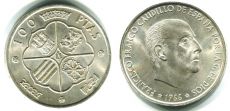 Испания 100 Песет 1966 Франко (1)