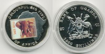 Уганда 1000 Шиллингов 2001 Слон