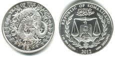 Сомалиленд 2012 Дракон Серебро Унция 