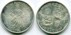 Португалия 1000 Эскудо 1998 Король Мануэль I