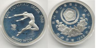Корея 10000 Вон 1988 Сеул Художественная Гимнастика