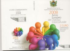 2 Евро Сан-Марино 2008 Европейский год межкультурного диалога