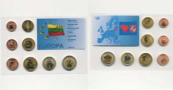 Набор пробных монет Евро Литва