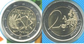 2 Евро Сан-Марино 2009 Европейский год творчества и инноваций
