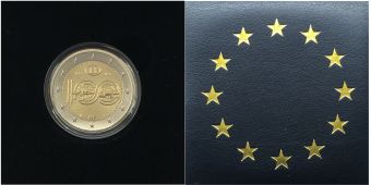 2 Евро Бельгия 2026 Государственные железные дороги Пруф (REVERSE)
