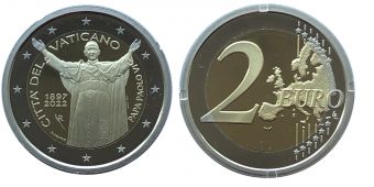 2 Евро Ватикан 2022 Папа Павел VI Пруф