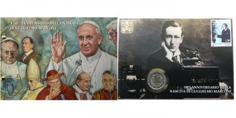 2 Евро Ватикан 2024 150 лет со дня рождения Гульельмо Маркони Блистер