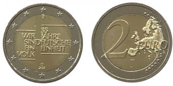 2 Евро Германия 2025 F Объединение Германии