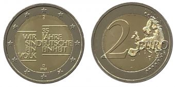 2 Евро Германия 2025 G Объединение Германии