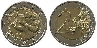 2 Евро Греция 2025 Микис Теодоракис