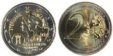 2 Евро Люксембург 2022 Свадьба Герцога Гийома 