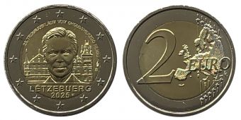 2 Евро Люксембург 2025 Вступление на трон Герцога Генри
