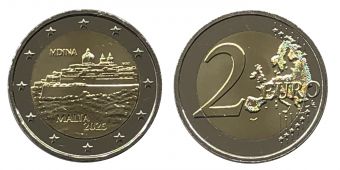 2 Евро Мальта 2025 Мдина 