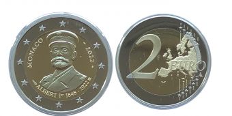 2 Евро Монако 2022 100 лет со дня смерти Альберта I