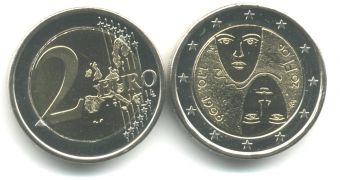 2 Евро Финляндия 2006 100 лет универсального и равного избирательного права