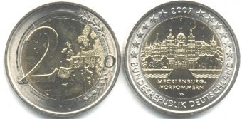 2 Евро Германия 2007 J Мекленбург, Передняя Померания