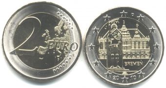 2 Евро Германия 2010 J городская Ратуша, Бремен