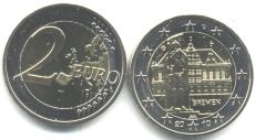 2 Евро Германия 2010 G городская Ратуша, Бремен 