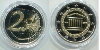 Бельгия 2 евро 2017 Гентский университет Пруф