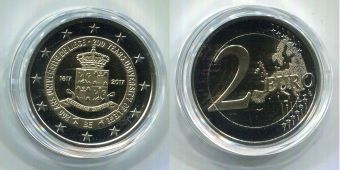 Бельгия 2 евро 2017 Льежский университет Пруф