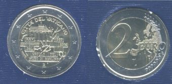 2 Евро Ватикан 2014 Берлинская стена