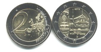 2 Евро Германия 2013 A Баден-Вюртемберг