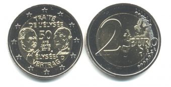2 Евро Германия 2013 F Елисейский Договор