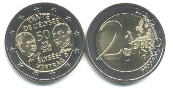 2 Евро Германия 2013 A Елисейский Договор