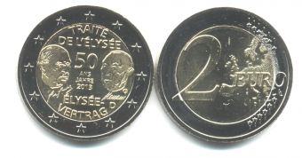 2 Евро Германия 2013 G Елисейский Договор
