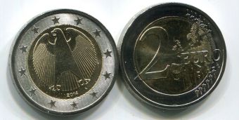 2 Евро Германия 2014 А Регулярная