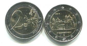 2 Евро Германия 2014 D Нижняя Саксония