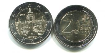 2 Евро Германия 2016 A Саксония