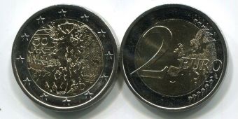 2 Евро Германия 2019 A Берлинская стена