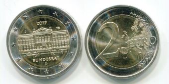 2 Евро Германия 2019 J Бундесрат