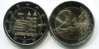 2 Евро Германия 2021 F Саксония-Анхальт