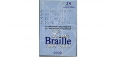 2 Евро Италия 2009 200 лет со дня рождения Луи Брайля BU