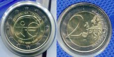 2 Евро Италия 2009 10 лет Евро BU
