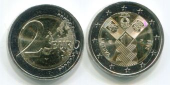 2 Евро Литва 2018 Независимость