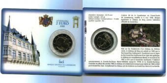 2 Евро Люксембург 2008 Замок Берг BU