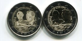 2 х 2 Евро Люксембург 2021 100 лет со дня рождения Великого Герцога Жана